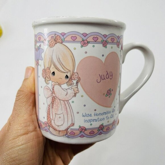 Precious Moments Enesco Judy Mug  Mother Women Girl Name Meaning Personalized - Picture 2 of 12